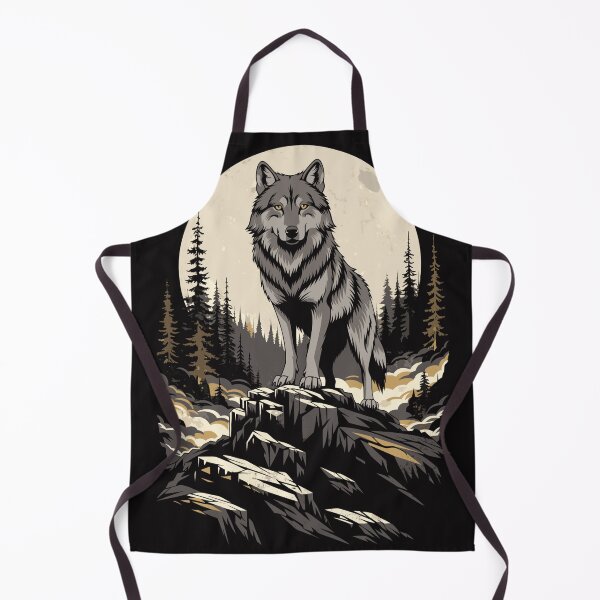 Item preview, Wolf Guardian of the Forest – Vintage Wildlife Illustration designed and sold by TeeVibeHaus.