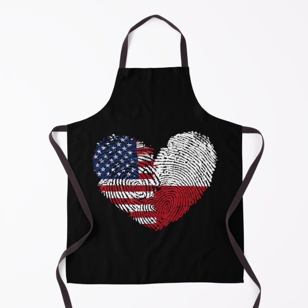 Item preview, Polish American Fingerprint Heart – USA Poland Heritage Pride Design designed and sold by PosiMCreations.