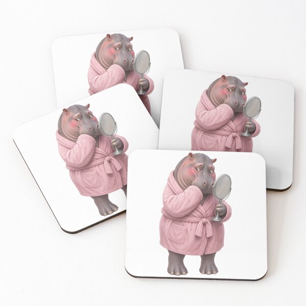 Item preview, Shy Hippo in Robe Gift designed and sold by Wenvilgrace.