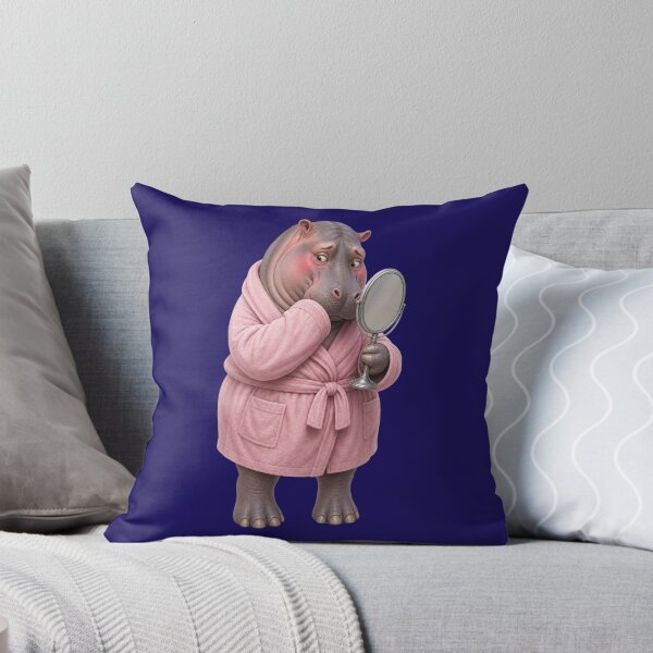 Item preview, Shy Hippo in Robe Gift designed and sold by Wenvilgrace.