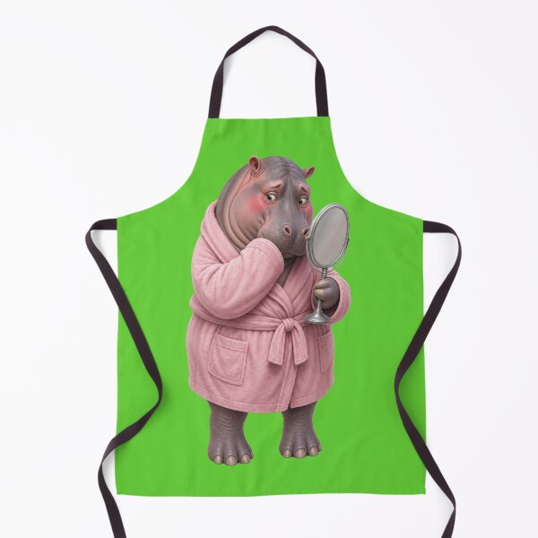Item preview, Shy Hippo in Robe Gift designed and sold by Wenvilgrace.