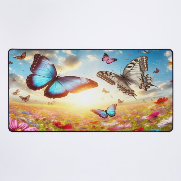 Item preview, Butterfly dance: A dance of colors on the flower meadow under a blue sky designed and sold by FotoworldEdel.