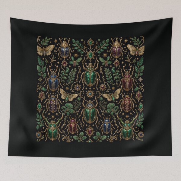 Item preview, Jeweled Beetle Curiosity Pattern  designed and sold by PixelToPress.