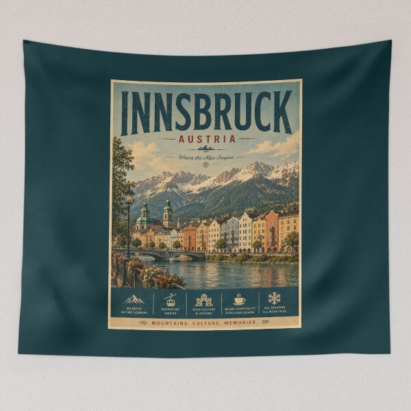 Item preview, Vintage Innsbruck - Austria Poster designed and sold by GoodOldVintage.