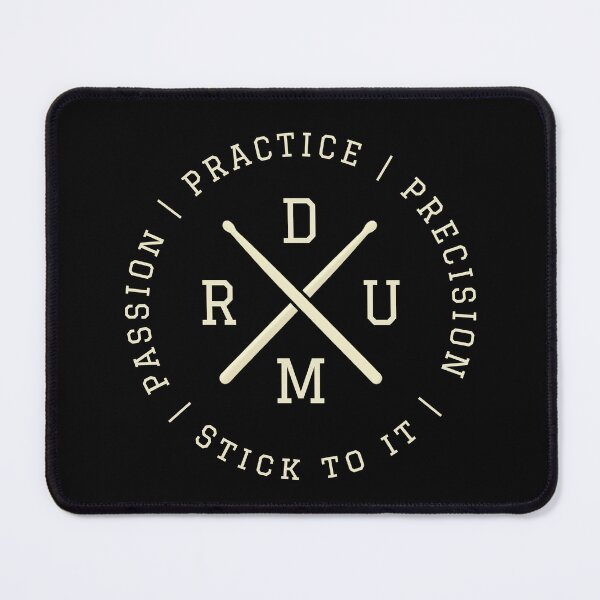 Item preview, Vintage Drummer Badge | Drumming Practice & Precision T-Shirt Design designed and sold by Rhythm Thru Art .