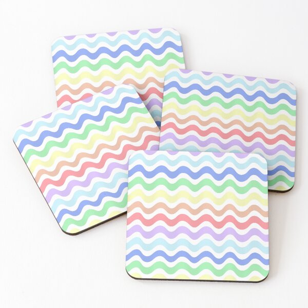 Item preview, 3d wave pattern - rainbow color designed and sold by Pattern Petals.