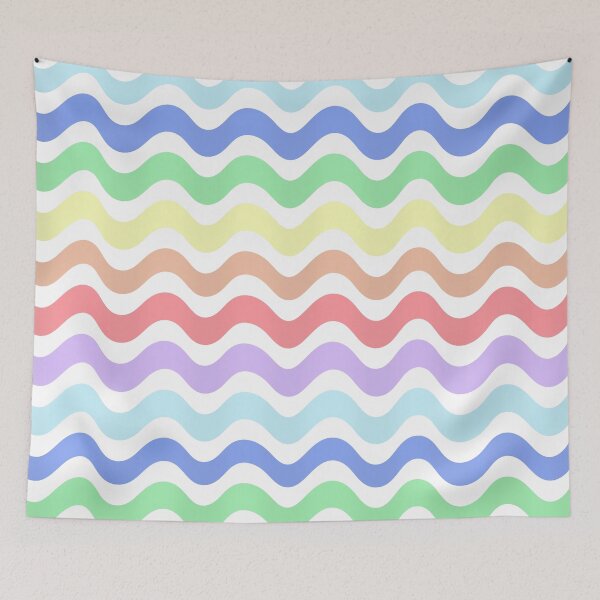 Item preview, 3d wave pattern - rainbow color designed and sold by Pattern Petals.