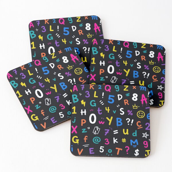 Item preview, Colorful Alphabet & Numbers – Playful Graffiti Typography Pattern designed and sold by IMuDesigner.