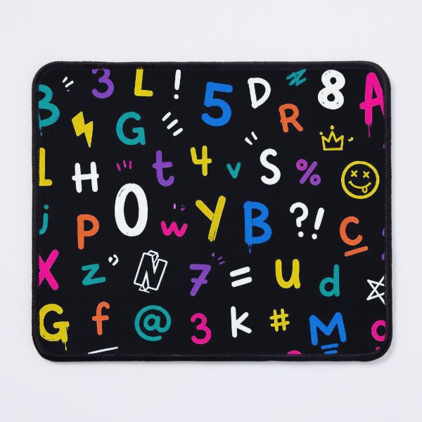 Item preview, Colorful Alphabet & Numbers – Playful Graffiti Typography Pattern designed and sold by IMuDesigner.