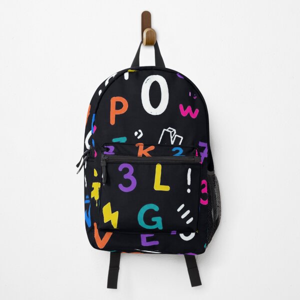 Item preview, Colorful Alphabet & Numbers – Playful Graffiti Typography Pattern designed and sold by IMuDesigner.