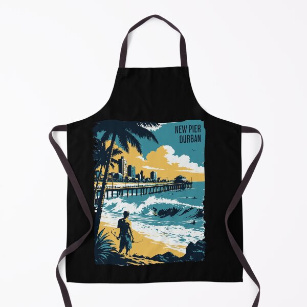 Item preview, New Pier Durban Surfing South Africa Retro Art designed and sold by d247.