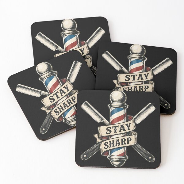 Item preview, Vintage Barber Pole Stay Sharp Straight Razor Art designed and sold by Barber MD Culture.