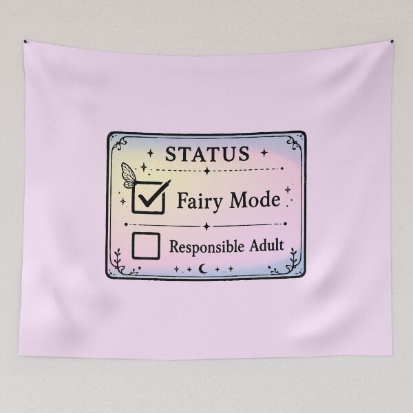 Item preview, Fairy Mode: ON | Cute Fairycore Aesthetic Magical Meme Design designed and sold by witchlingart.