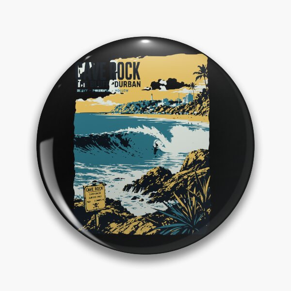 Item preview, Cave Rock Durban Surfing Vintage Wave Rider Art designed and sold by d247.