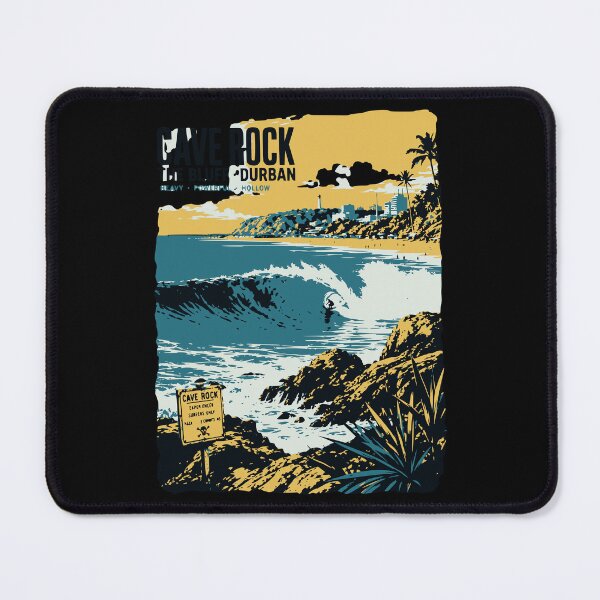 Item preview, Cave Rock Durban Surfing Vintage Wave Rider Art designed and sold by d247.