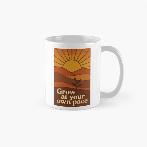 Item preview, Grow at Your Own Pace – Retro Boho Motivational Poster designed and sold by Cerys-GS.