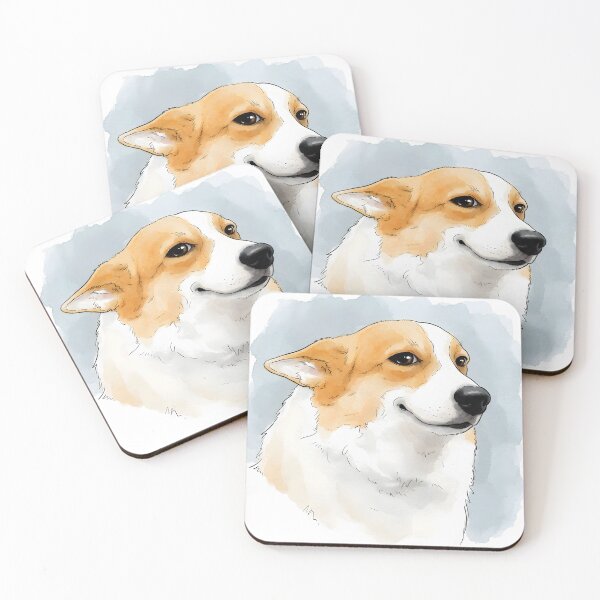 Item preview, Smiling Corgi meme designed and sold by Sommer Studio Designs.