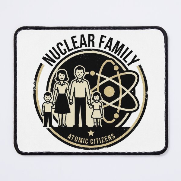 Item preview, nuclear family Retro Vintage Minimalist Graphic designed and sold by Probably Fine Design.
