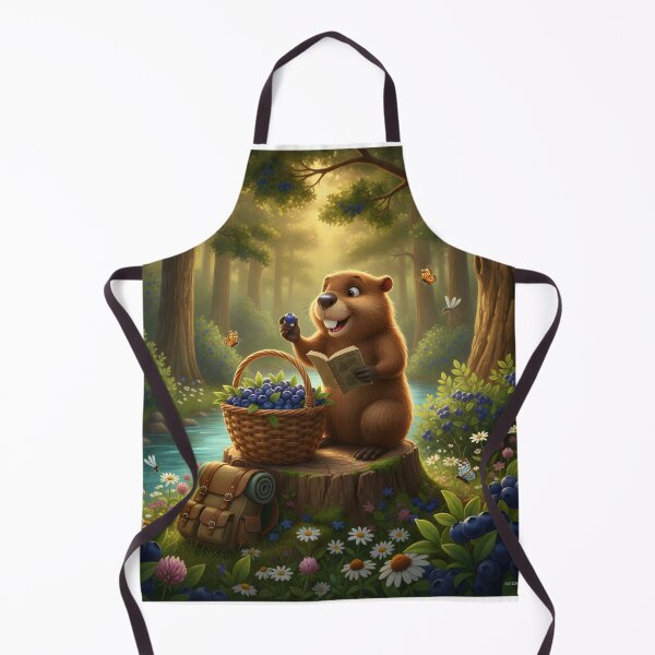 Item preview, Happy Beaver Adventures – The Blueberry Gift designed and sold by Clothes With Smiling Animals Walt Gral.