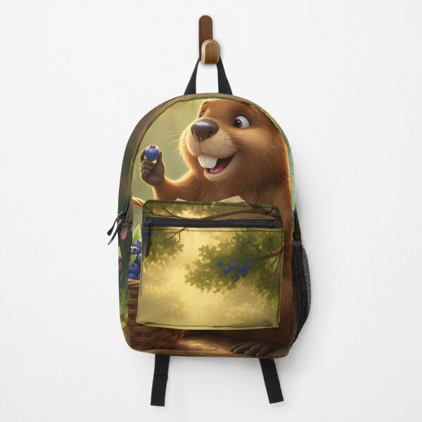 Item preview, Happy Beaver Adventures – The Blueberry Gift designed and sold by Clothes With Smiling Animals Walt Gral.