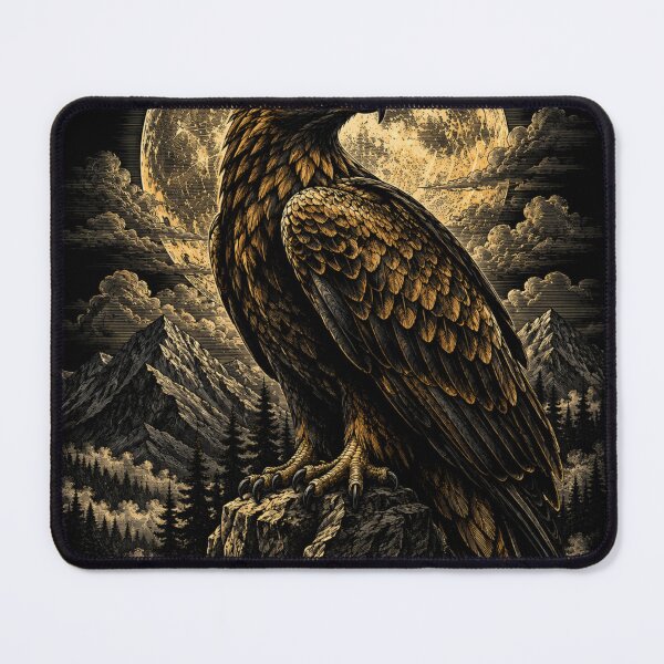 Item preview, Golden Eagle Above the Mountains – Vintage Wildlife Illustration designed and sold by TeeVibeHaus.