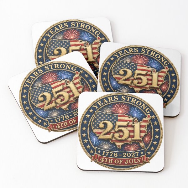 Item preview, 251st Anniversary of the USA - Round USA Anniversary Design – 251 Years of Strength designed and sold by Collins Design.
