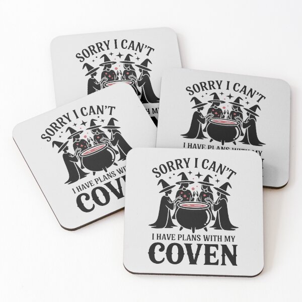Item preview, Sorry I Can’t, I Have Plans with My Coven – Funny Halloween Witch Design designed and sold by Jollys-ArtShop.