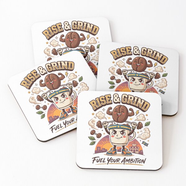 Item preview, Rise & Grind | Funny Coffee Gym T-Shirt | Motivational Coffee Cup Graphic | Coffee Lover Design designed and sold by SAJ Design Studio.