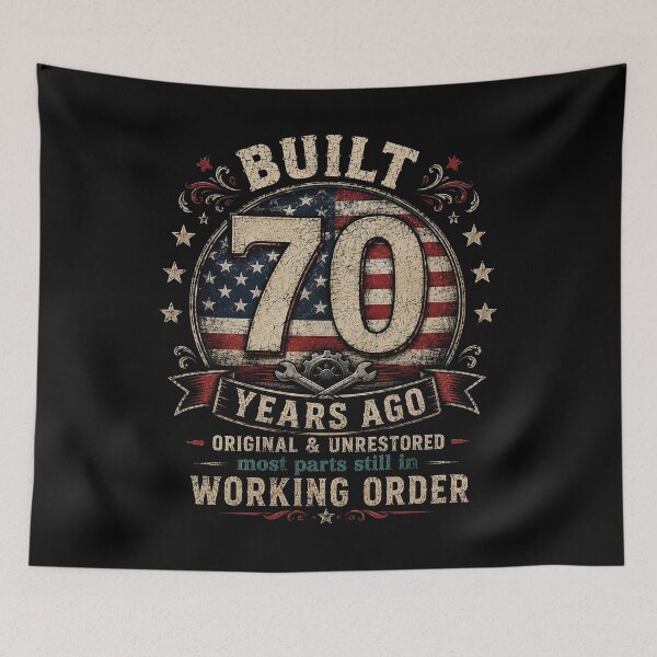 Item preview, Built 70 Years Ago, Vintage 1956, 70th Birthday, Turning 70 Gift, Retro Classic, Birthday Gift for Men designed and sold by Quiajia.