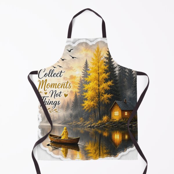 Item preview, Golden Reflection Cabin – Dreamy Forest Lake Die-Cut Sticker designed and sold by Arts121.