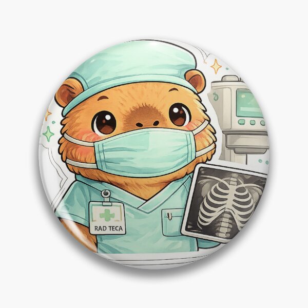 Item preview,  Cute Capybara Radiologic Technologist | Kawaii X-Ray Sticker designed and sold by palette fox.