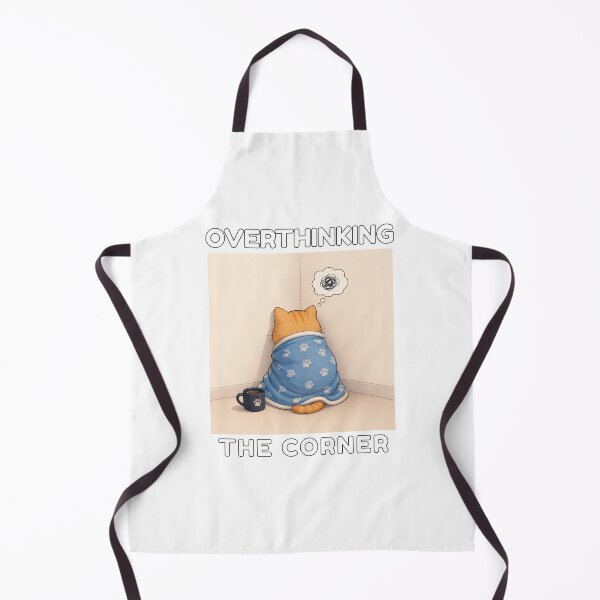 Item preview, Overthinking the Corner | Funny Introvert Cat designed and sold by Moochie Studios.