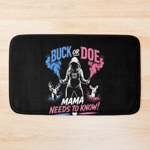 Item preview, Buck Or Doe Mama Needs To Know – Hunting Gender Reveal Pregnancy Announcement Design designed and sold by PosiMCreations.