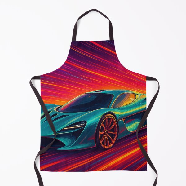 Item preview, Cyan Hypercar Overdrive - Abstract Neon Speed Art designed and sold by Nexus Space.