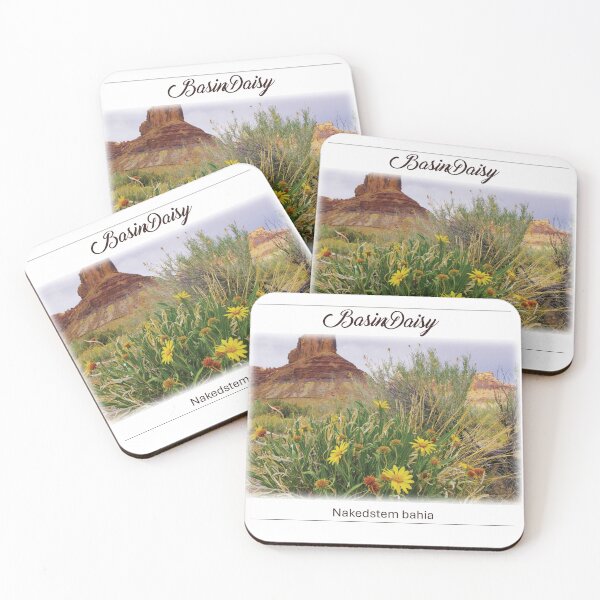 Item preview, Wild yellow desert flowers bloom beneath towering red rock formations in the American Southwest. designed and sold by Kabbrisons.