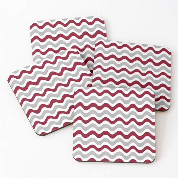Item preview, 3D wave pattern - Dark red and silver shade designed and sold by Pattern Petals.