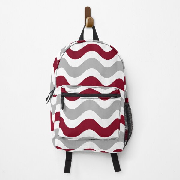 Item preview, 3D wave pattern - Dark red and silver shade designed and sold by Pattern Petals.