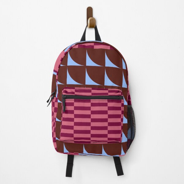 Item preview, Retro Geometric Shapes and Checkerboard Abstract in Burgundy Purple Blue designed and sold by nineFlorals.