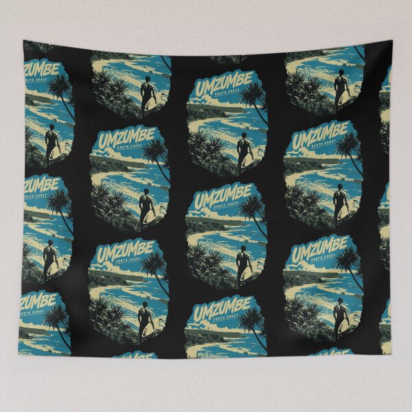 Item preview, Umzumbe South Coast Surfer Retro Beach View designed and sold by d247.
