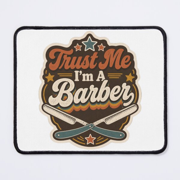 Item preview, Funny Trust Me I'm A Barber Vintage Retro Badge designed and sold by Barber MD Culture.