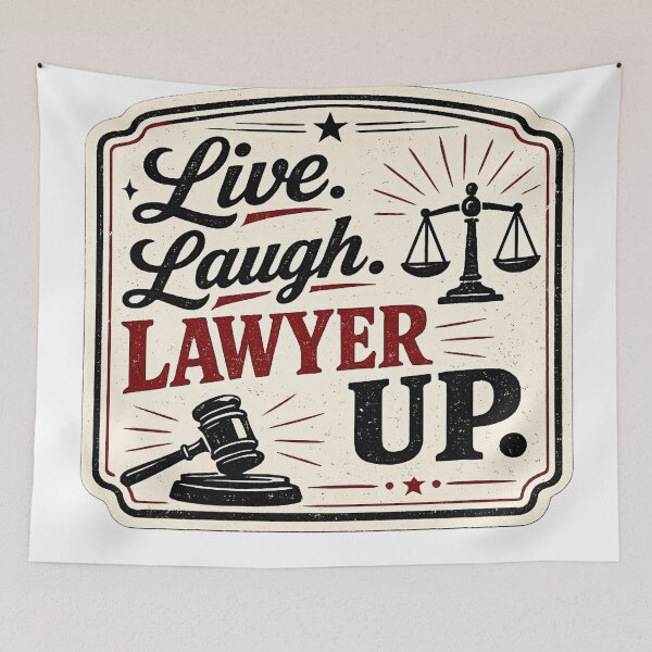 Item preview, Live. Laugh. Lawyer Up. designed and sold by AbstractAnom.