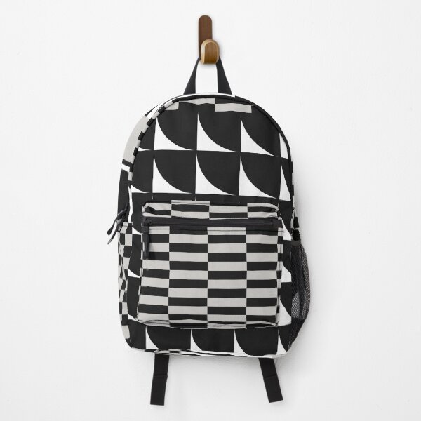 Item preview, Retro Geometric Shapes and Checkerboard Abstract in Monochrome designed and sold by nineFlorals.