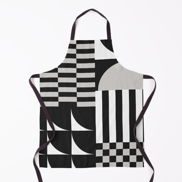 Item preview, Retro Geometric Shapes and Checkerboard Abstract in Monochrome designed and sold by nineFlorals.