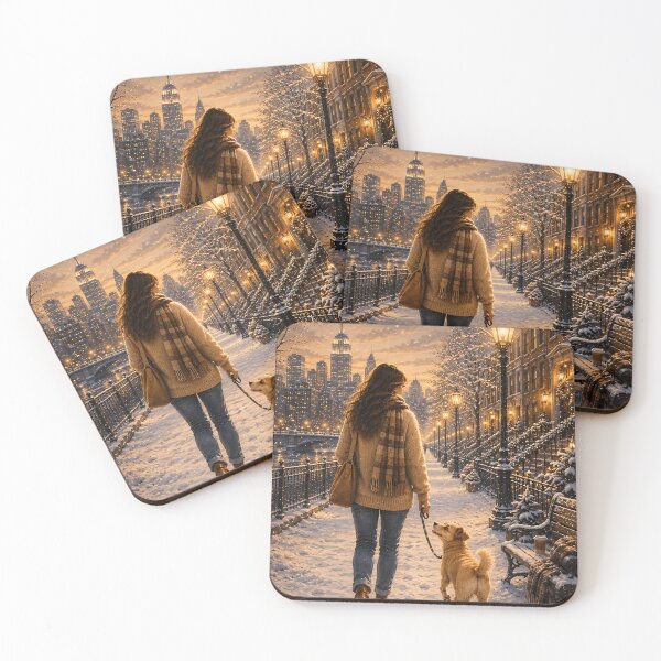 Item preview, Cozy Winter Evening Walk with My Best Friend designed and sold by LinaDesign Store.