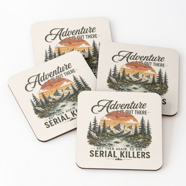 Item preview, Adventure Awaits Serial Killer, Funny Hiking, Camping Humor, Dark Humor Outdoor Gift designed and sold by Cchotlan.