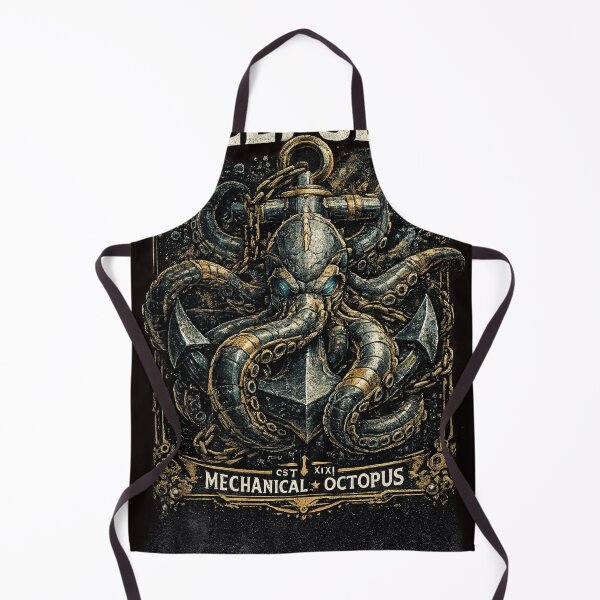 Item preview, Deepsea Mechanical Octopus – Streetwear Nautical Graphic T-Shirt designed and sold by Del4xe.
