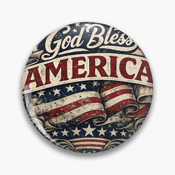 Item preview, 251 Anniversary of the USA - God Bless America – Vintage Patriotic Sticker designed and sold by Collins Design.