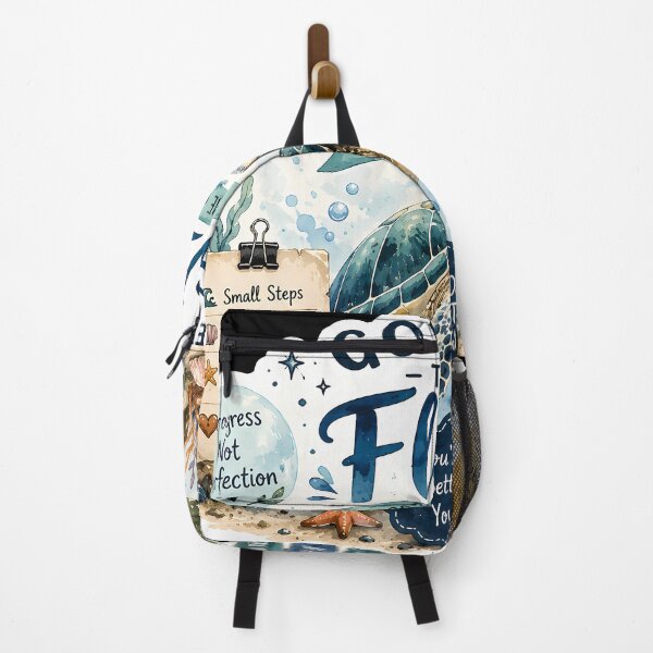 Item preview, Go With The Flow Sea Turtle Sticker | Watercolor Ocean Turtle | Coastal Motivation Sticker designed and sold by GenZStickerHub1.
