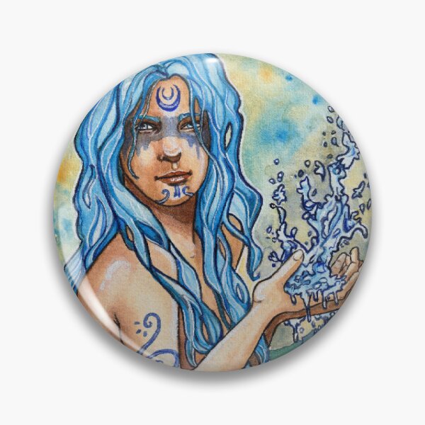 Item preview, Water Element Goddess Sea Witch Celestial Zodiac Art designed and sold by esmavart.