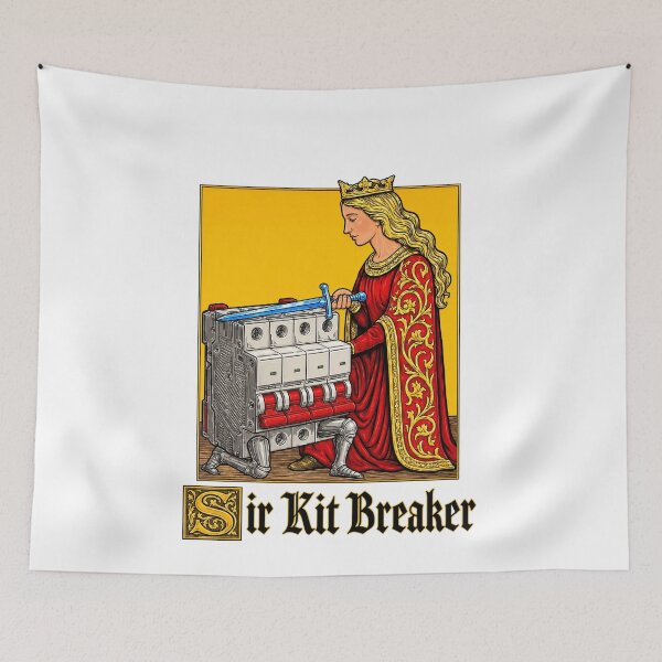 Item preview, Sir Kit Breaker Medieval Electrician Wordplay designed and sold by elderberry.